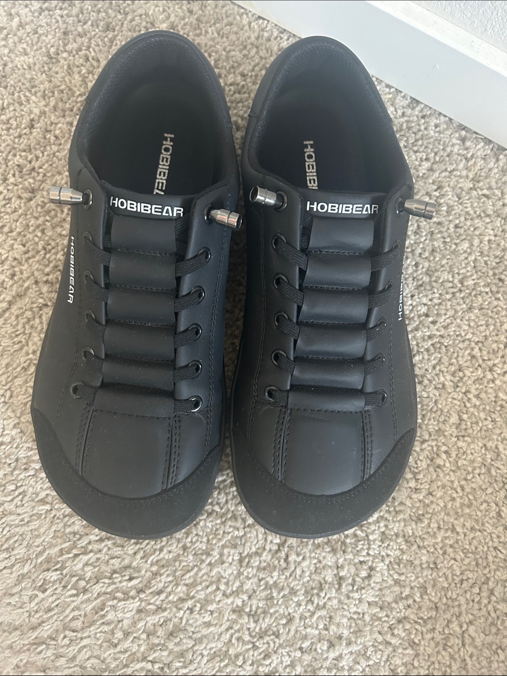 Hobibear Black Casual Lace-Up Sneakers